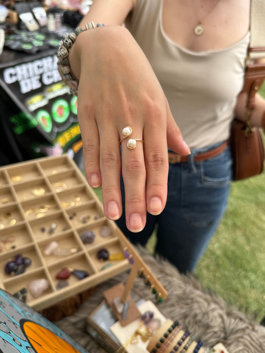 Anillo Piedra Bola Doble