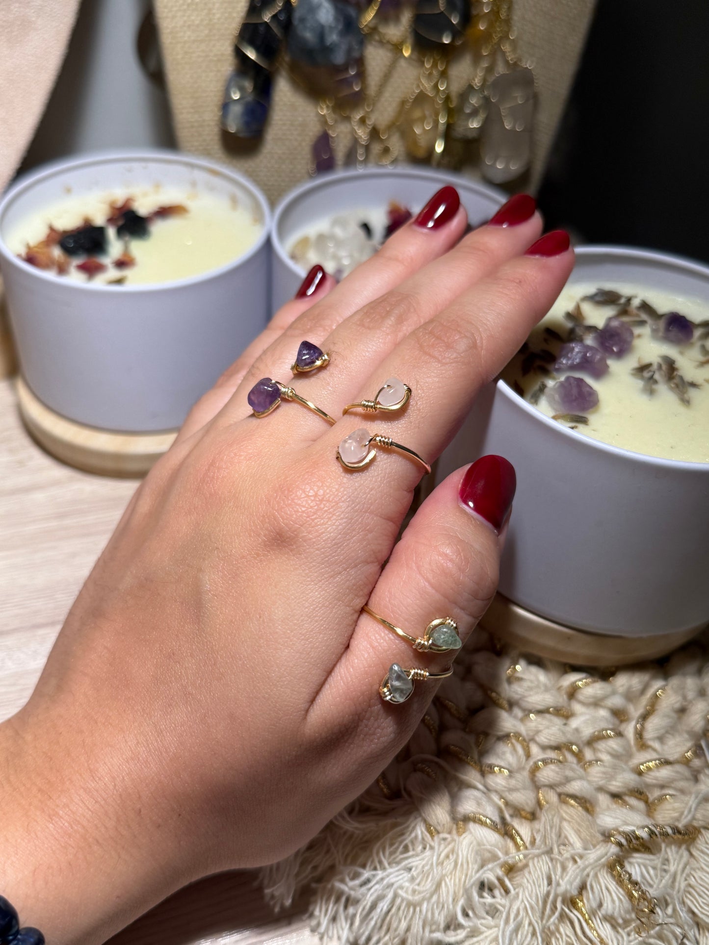 Anillo Piedra Chip Doble