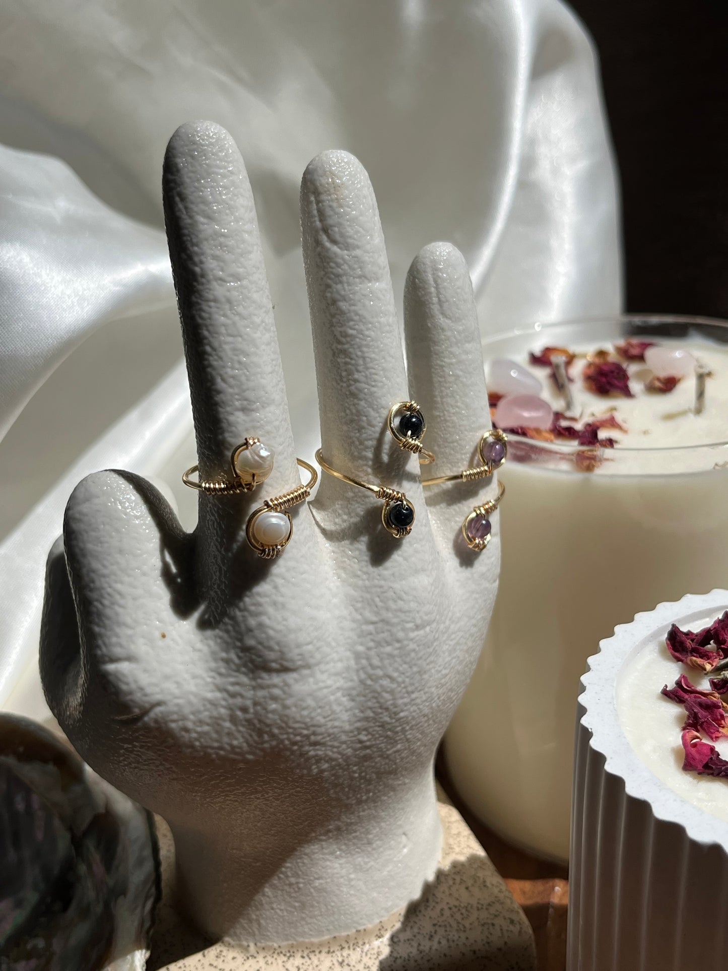 Anillo Piedra Bola Doble