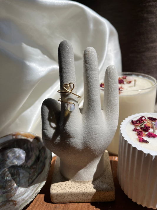 Anillo Corazón y Piedra
