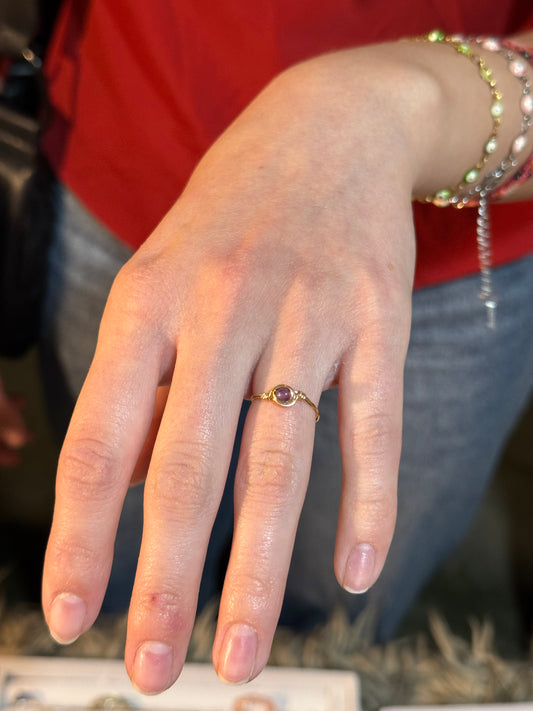 Anillo Piedra Bola 4mm